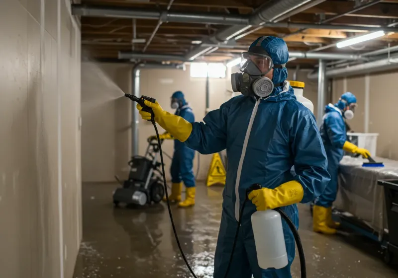 Basement Sanitization and Antimicrobial Treatment process in Aliceville, AL